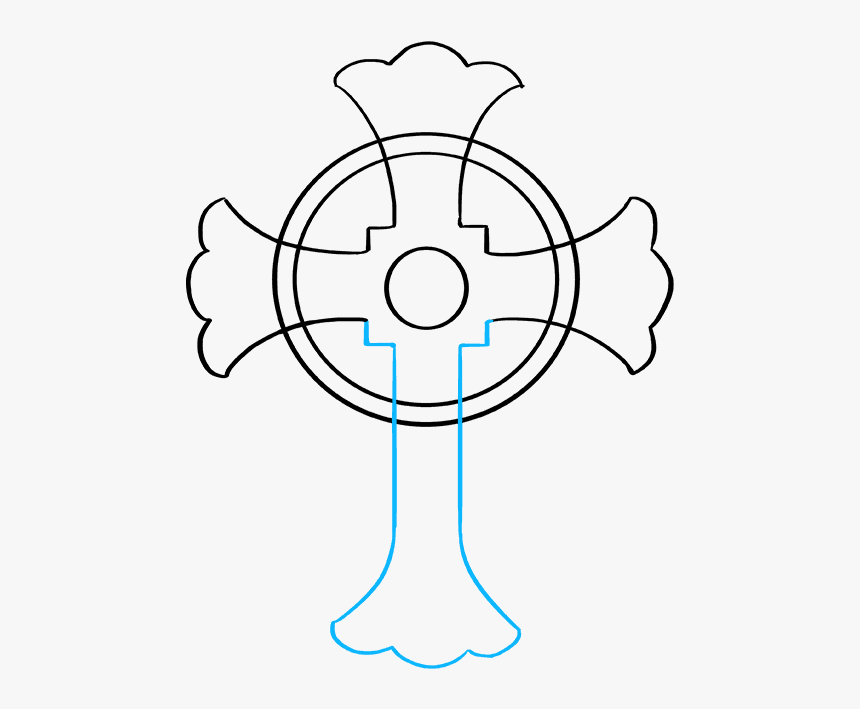 How To Draw Celtic Cross - Drawing Simple Celtic Cross, HD Png Download, Free Download