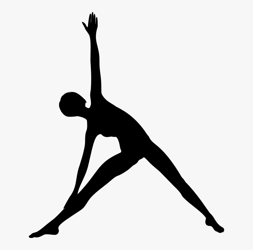 Female Yoga Pose Silhouette - Yoga Silhouette Png, Transparent Png, Free Download