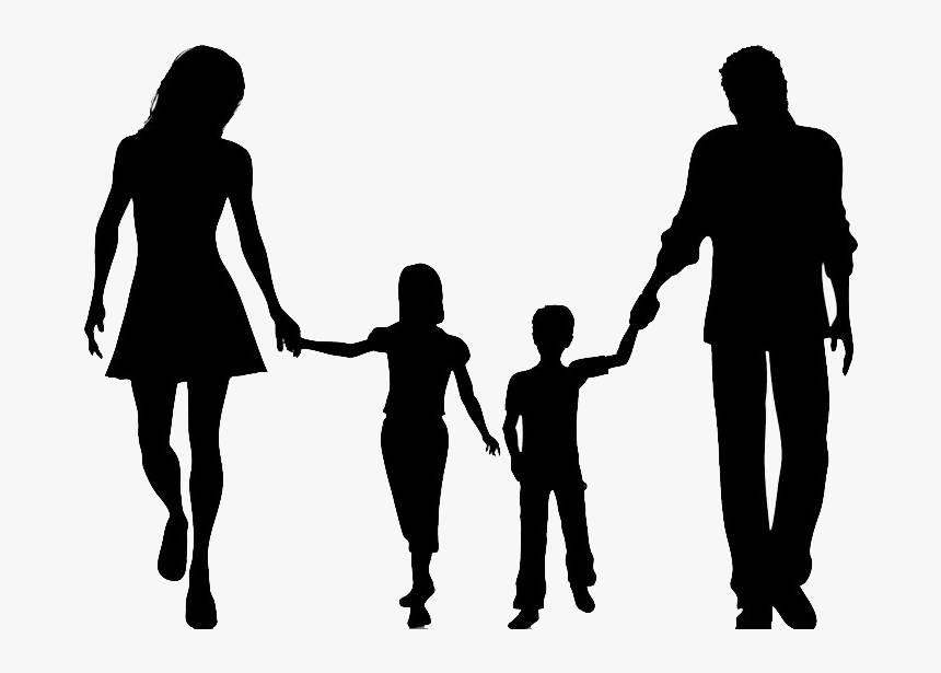 Family Reunion Silhouette Png Pic - Happy Family Family Silhouette Png, Transparent Png, Free Download