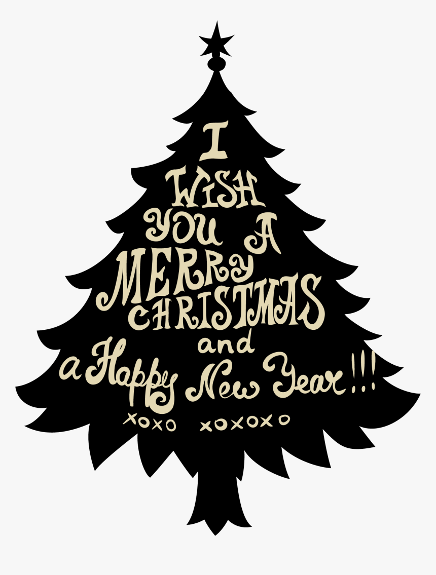 T-shirt Christmas Tree Silhouette - Christmas Tree Silhouette Png, Transparent Png, Free Download