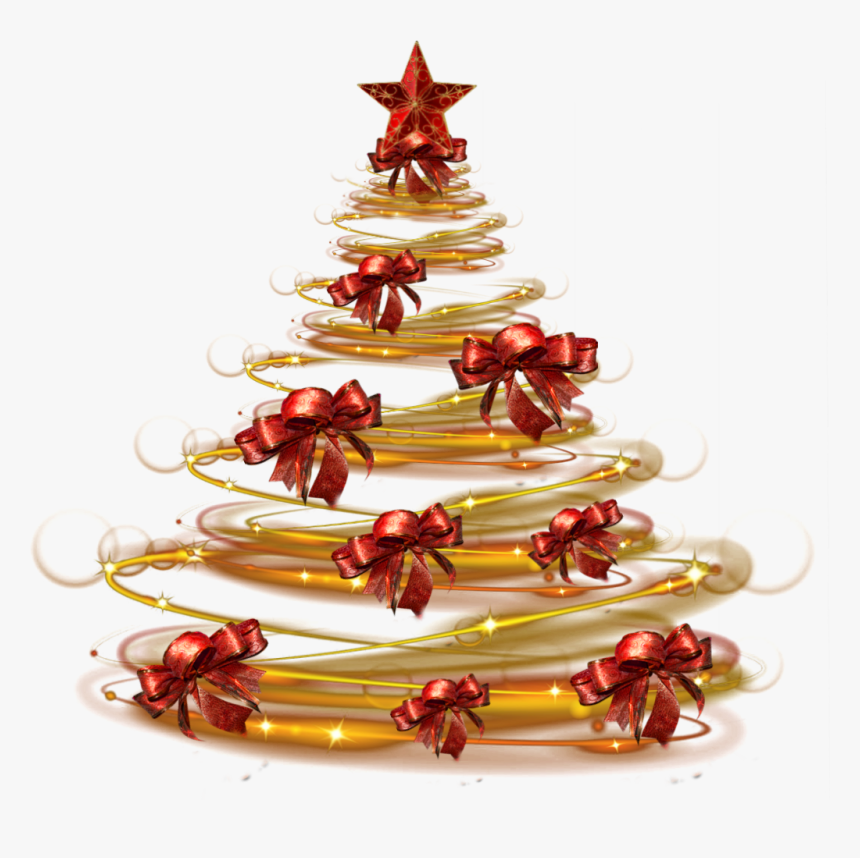 #tree #christmas #christmastree ##silhouette #gold - Christmas Ornament, HD Png Download, Free Download