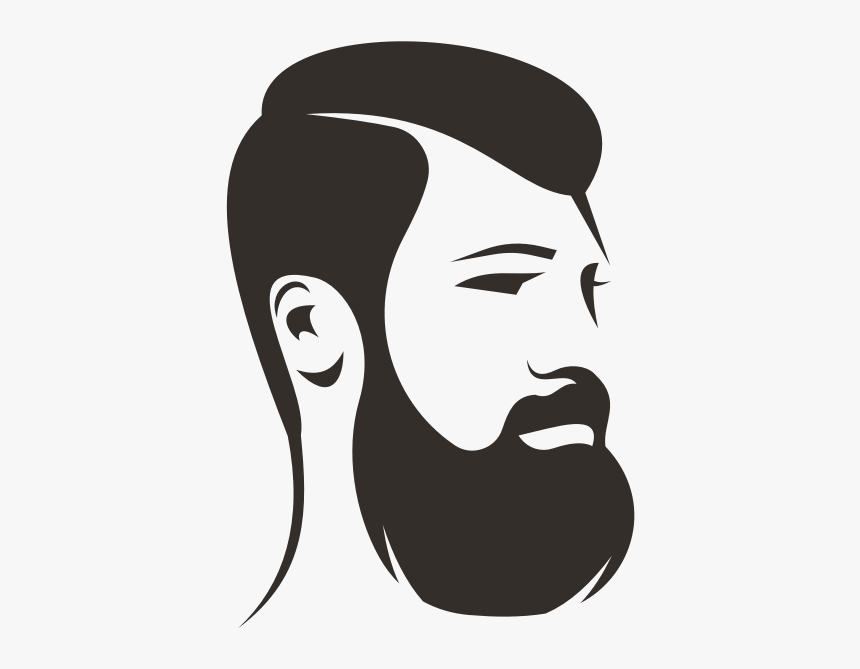 Man With Beard Silhouette Clip Art - Silhouette Png Beard, Transparent Png, Free Download