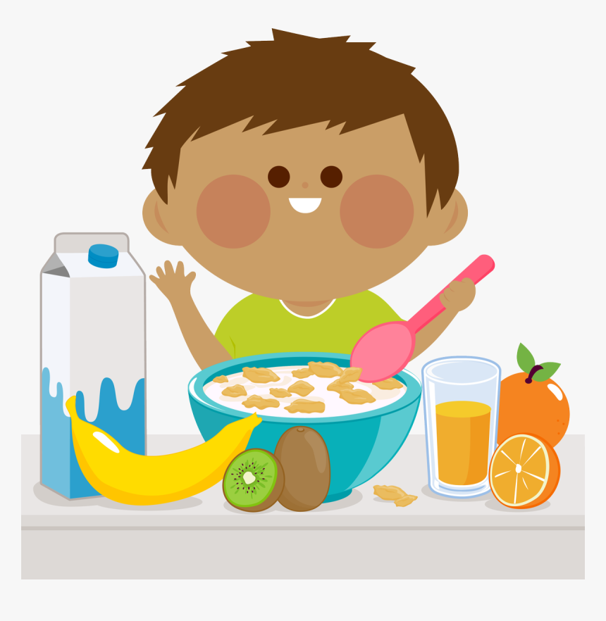 Transparent Dinner Clipart Png - Eating Cereal Clipart, Png Download, Free Download