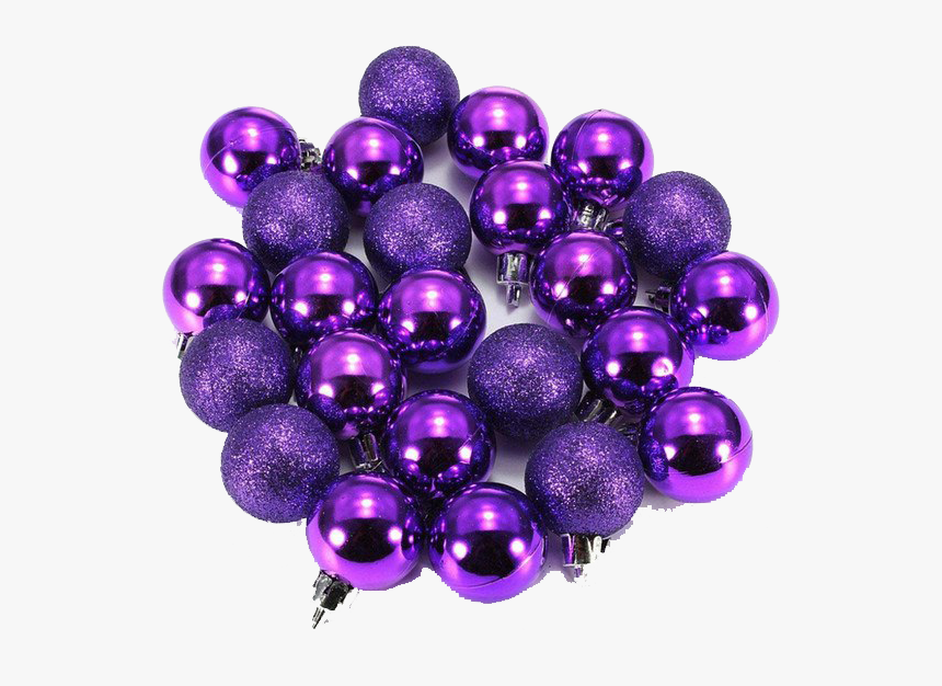 Purple Christmas Ball Background Png - Dark Purple Christmas Baubles, Transparent Png, Free Download