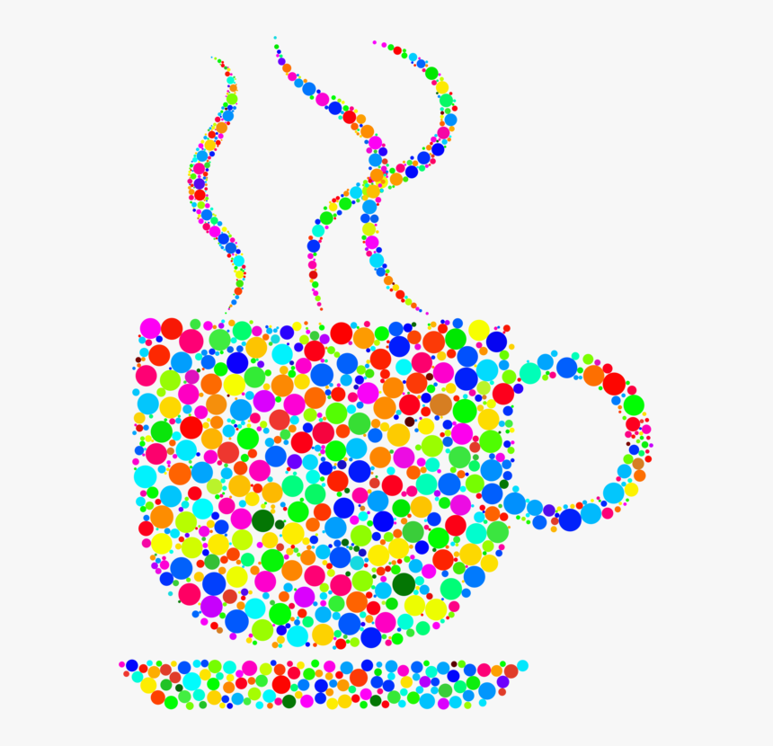 Art,area,text - Colorful Coffee Cup With Coffee, HD Png Download, Free Download