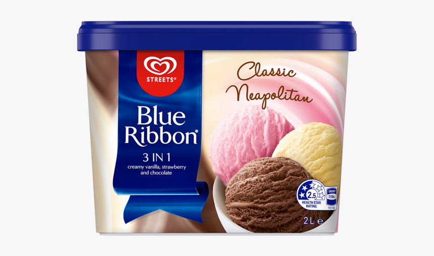 Blue Ribbon Classic Neapolitan - Blue Ribbon Neapolitan Ice Cream, HD Png Download, Free Download