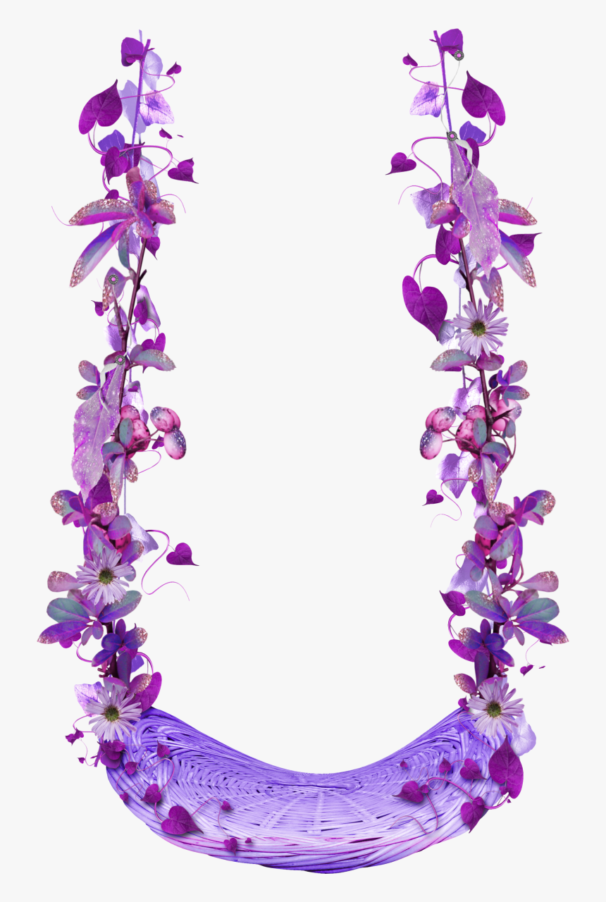 Purple Floral Swing Frames - Transparent Flower Swing Png, Png Download, Free Download