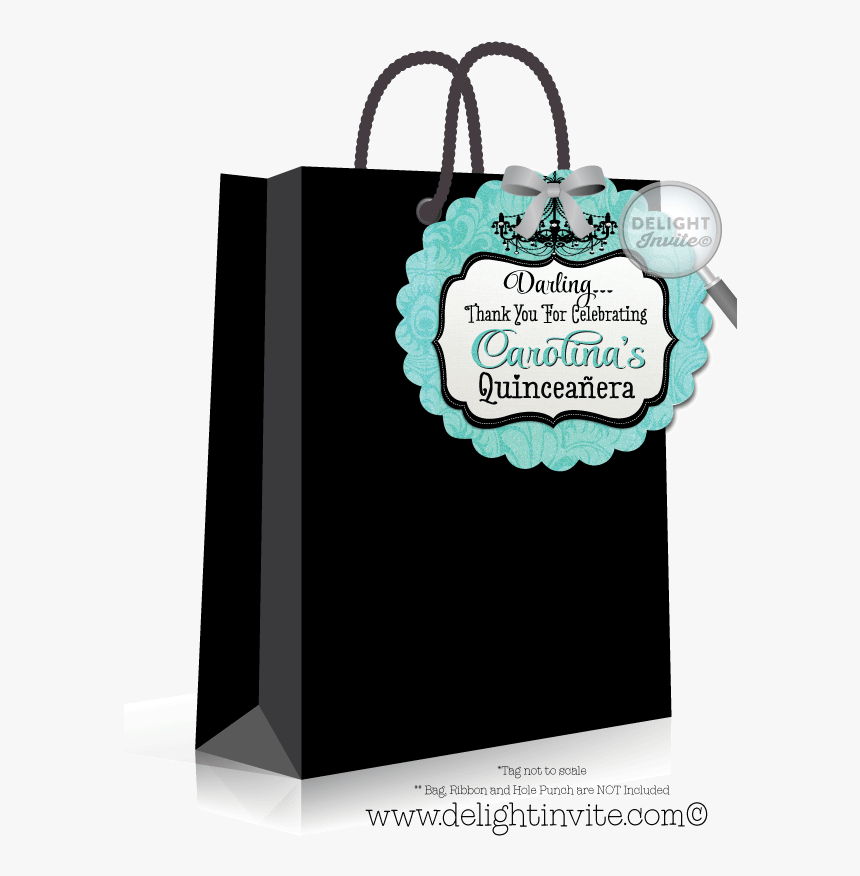 Transparent Gift Tag Template Png - Thank You Note On Goodie Bag, Png Download, Free Download