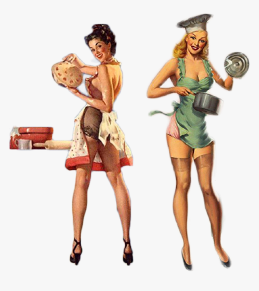 Cooking Pin Up Pie - Pin Up Girl Cook, HD Png Download, Free Download