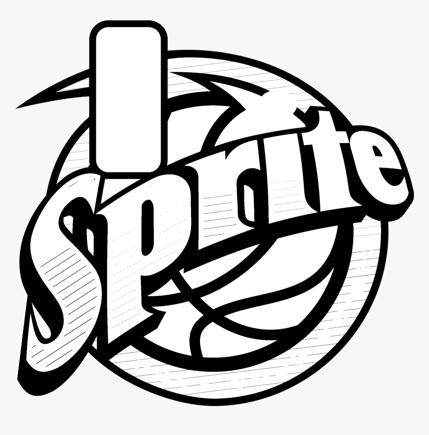 Sprite Logo Black And White - Illustration, HD Png Download, Free Download