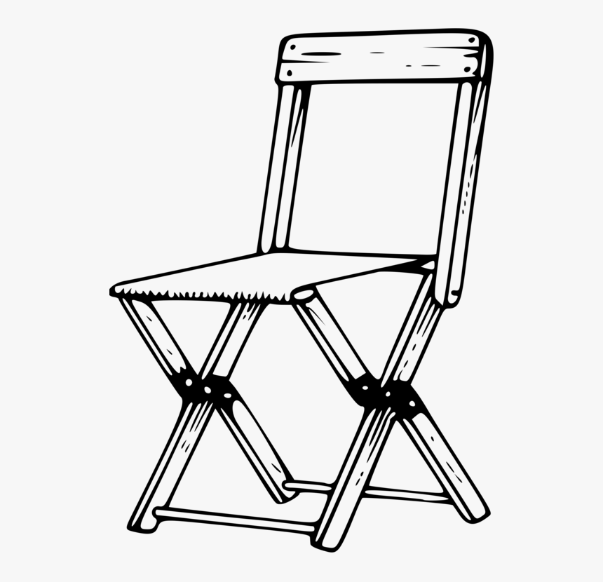 Table Folding Chair Camping Furniture - Black And White Chair Clip Art Png, Transparent Png, Free Download