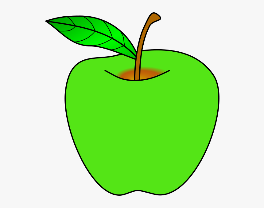 Green Apple Clipart Free - Clip Art Green Apple, HD Png Download - kindpng