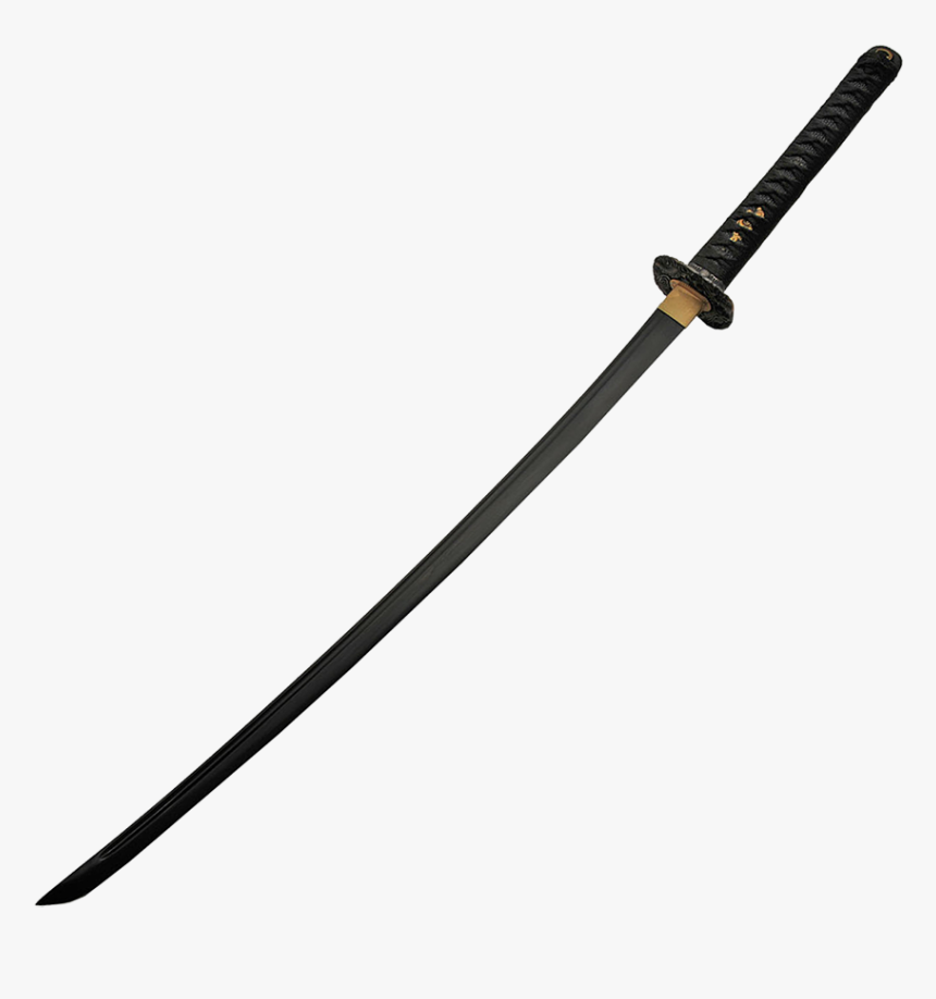 Black Blade Cloud Dragon Katana - Black Katana Sword, HD Png Download, Free Download