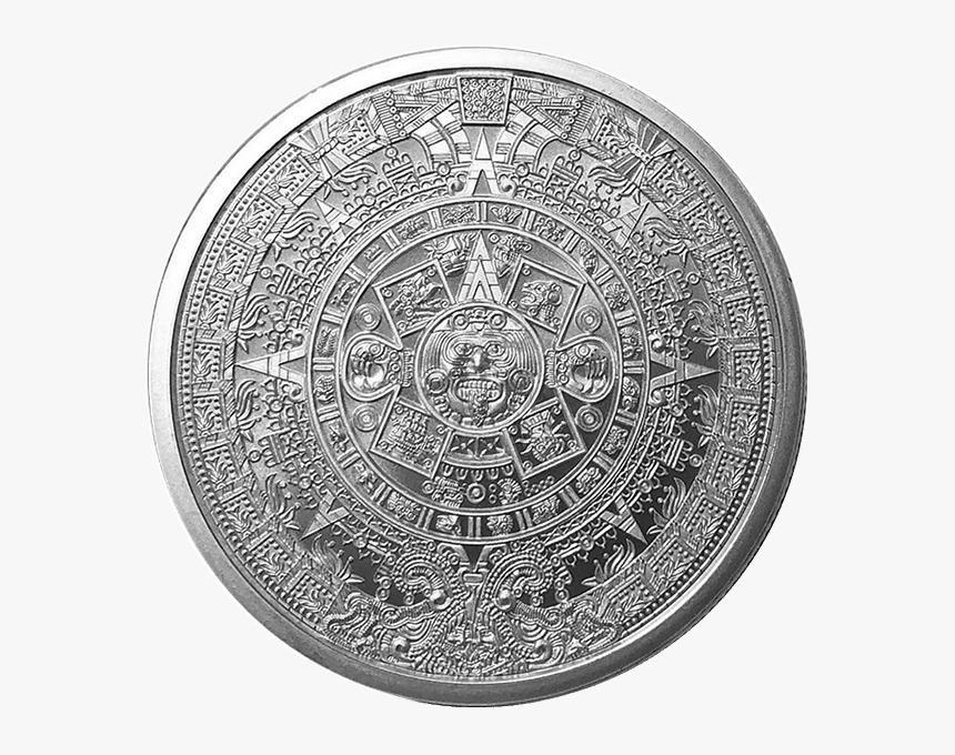 1 Oz Silver Round Aztec Calendar, HD Png Download, Free Download