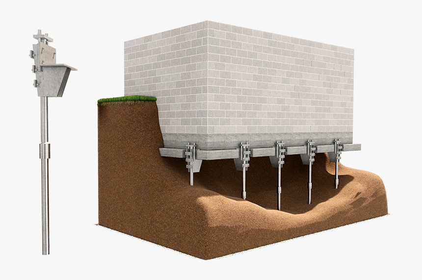 Foundation Underpinning - Push Piers, HD Png Download, Free Download