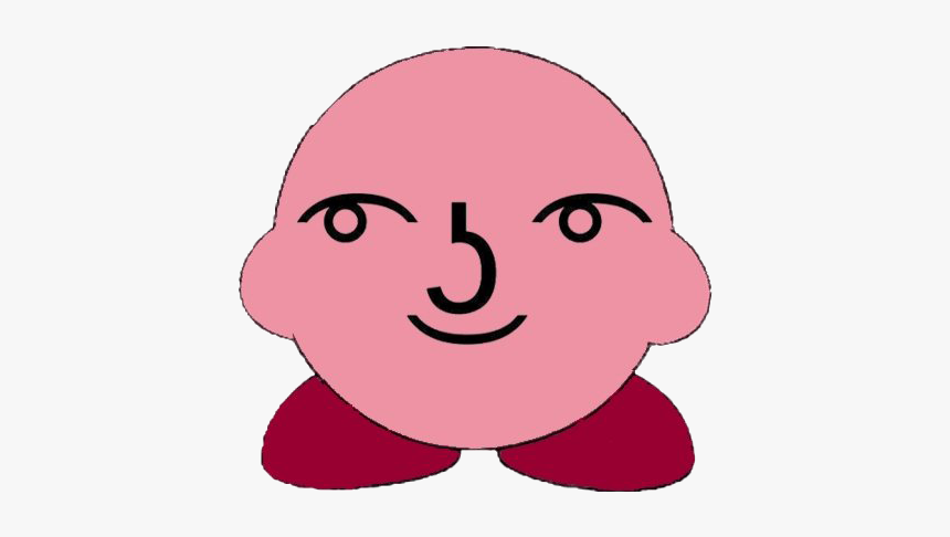 Lenny Face Emoji Png File - Kirby With Lenny Face, Transparent Png, Free Download