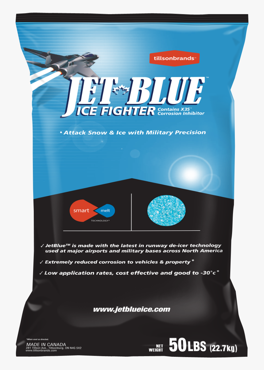Jet Blue Ice Melt Jet Blue Bag Industrys Png Blue Ice - Tillson Jet Blue Logo, Transparent Png, Free Download