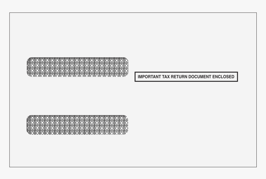 4up W-2 Double Window Envelope - Monochrome, HD Png Download, Free Download