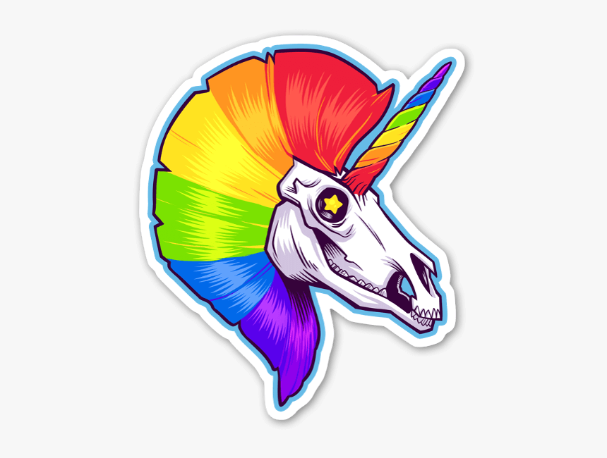 Rainbow Unicorn Sticker, HD Png Download, Free Download