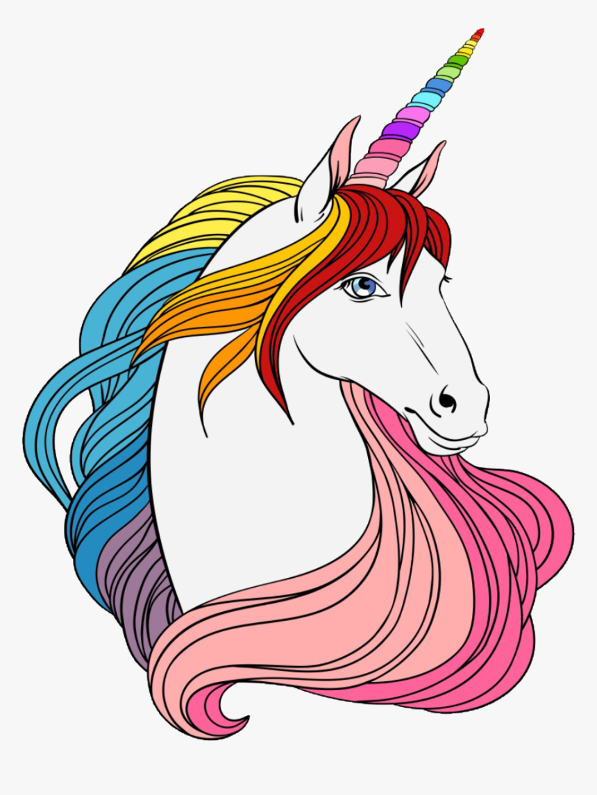 Unicorns Rainbow Majestic Freetoedit - Illustration, HD Png Download ...