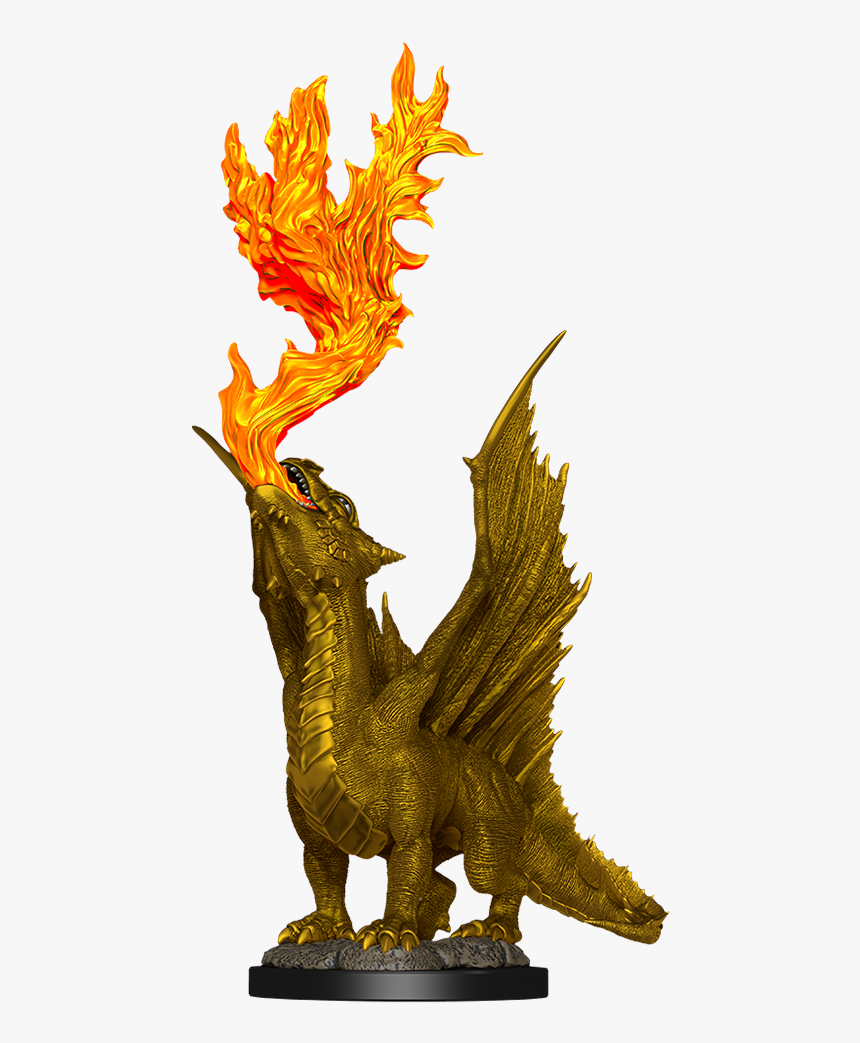 Nolzur Gold Dragon Wyrmling & Small Τreasure Pile - Gold Dragon Wyrmling Miniature, HD Png Download, Free Download