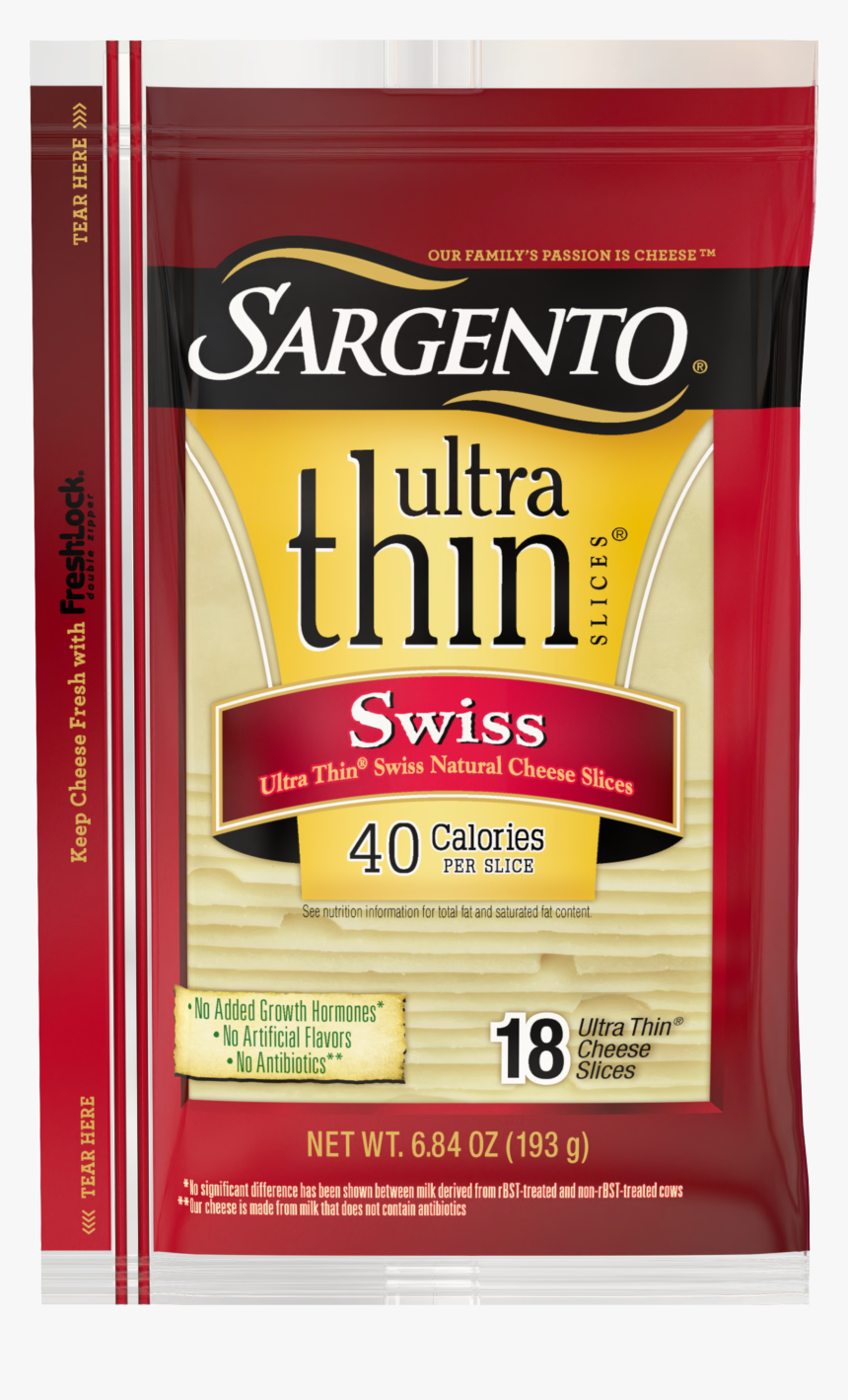Sargento® Swiss Natural Cheese Ultra Thin® Slices"
 - Sargento Cheese, HD Png Download, Free Download