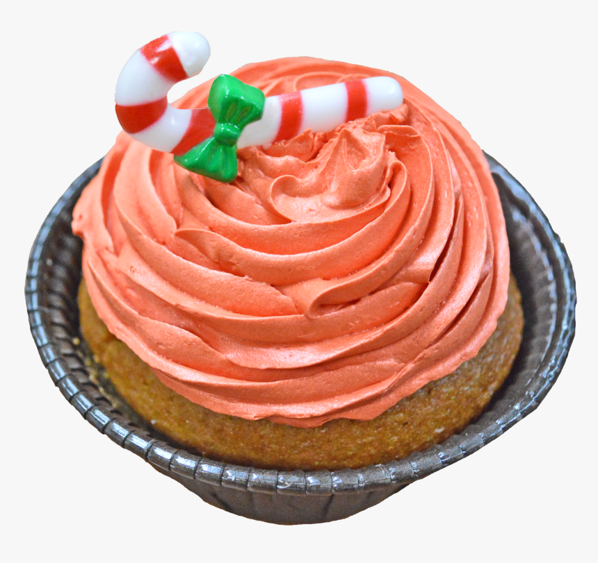 Christmas Candy Cane Cupcake - Cupcake, HD Png Download, Free Download