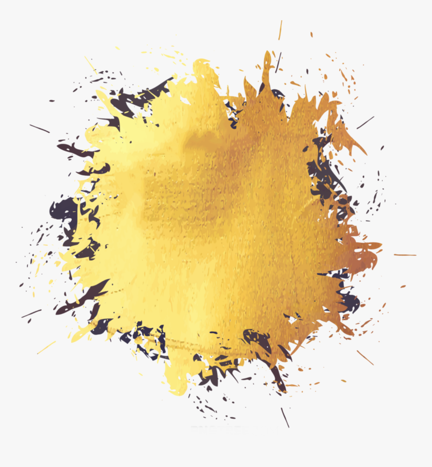 #gold #splash #paint - Gold Splash Design Png, Transparent Png, Free Download