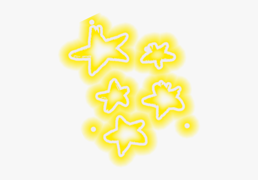 #star #stars #neon #glowing #neonlight #yellow - Parallel, HD Png Download, Free Download