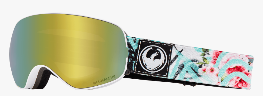 Flaunt With Lumalens Gold Ionized Dark Smoke Lens - Women Dragon Snow Goggles, HD Png Download, Free Download