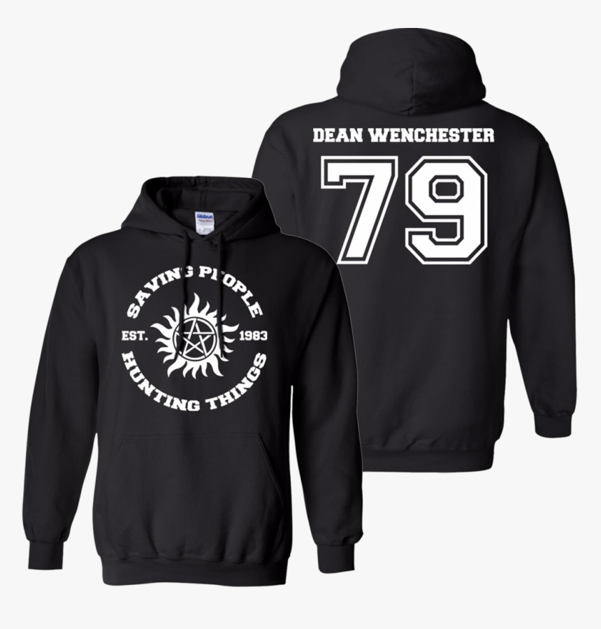 Supernatural Dean Winchester Pullover Hoodie Black - Hoodie, HD Png Download, Free Download