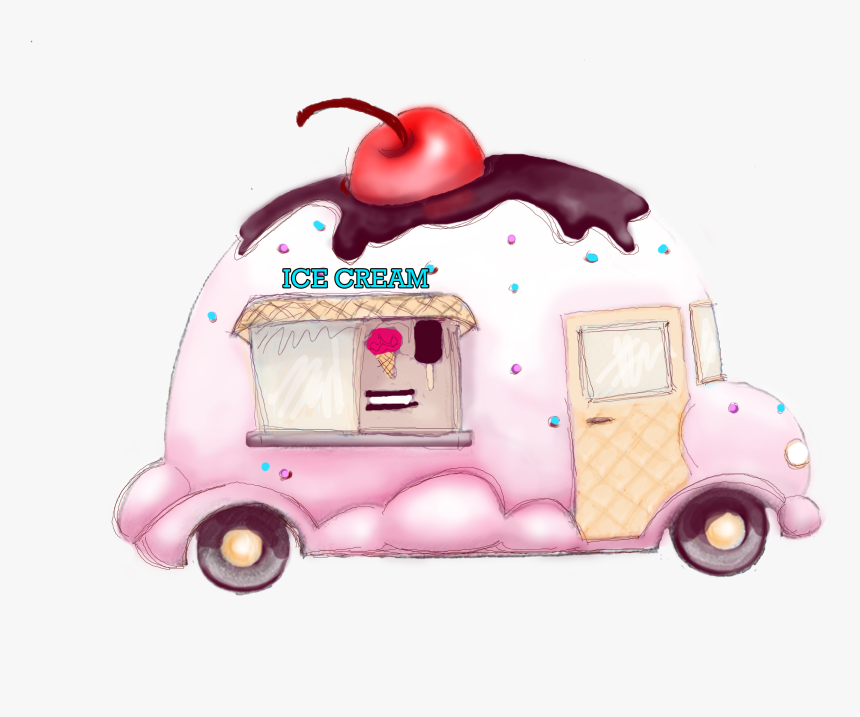 Ice Cream Art - Ice Cream Parlor Clipart, HD Png Download, Free Download