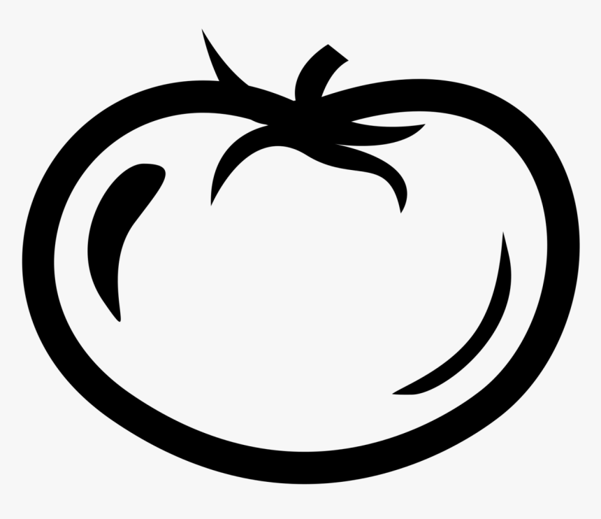Tomato Icon Black And White Clipart , Png Download - Tomato Black N White, Transparent Png, Free Download