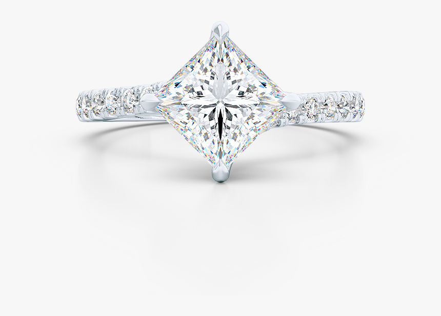 A Unique, East West Princess Cut Solitaire - Unique Princess Cut Engagement Rings Rose Gold, HD Png Download, Free Download