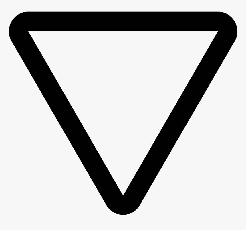 The Icon Is An Upside Down Equilateral Triangle - Upside Down Triangle Transparent, HD Png Download, Free Download