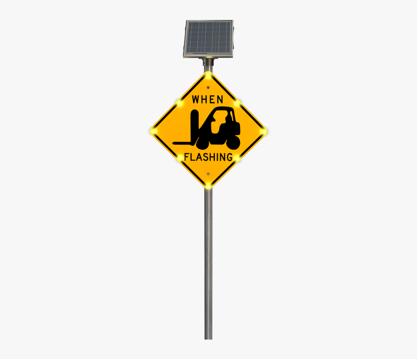 Outdoor Sign Notifying People Of Forklift Traffic - Traffic Sign, HD Png Download, Free Download