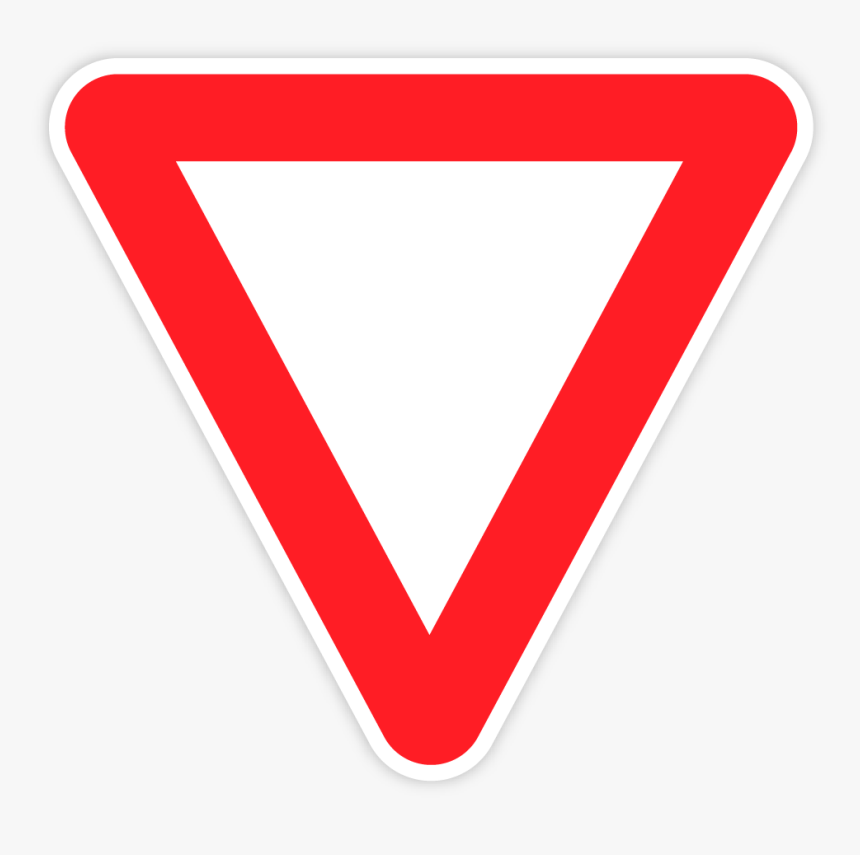 Yield Sign - Voorrang Van Rechts Bord, HD Png Download, Free Download