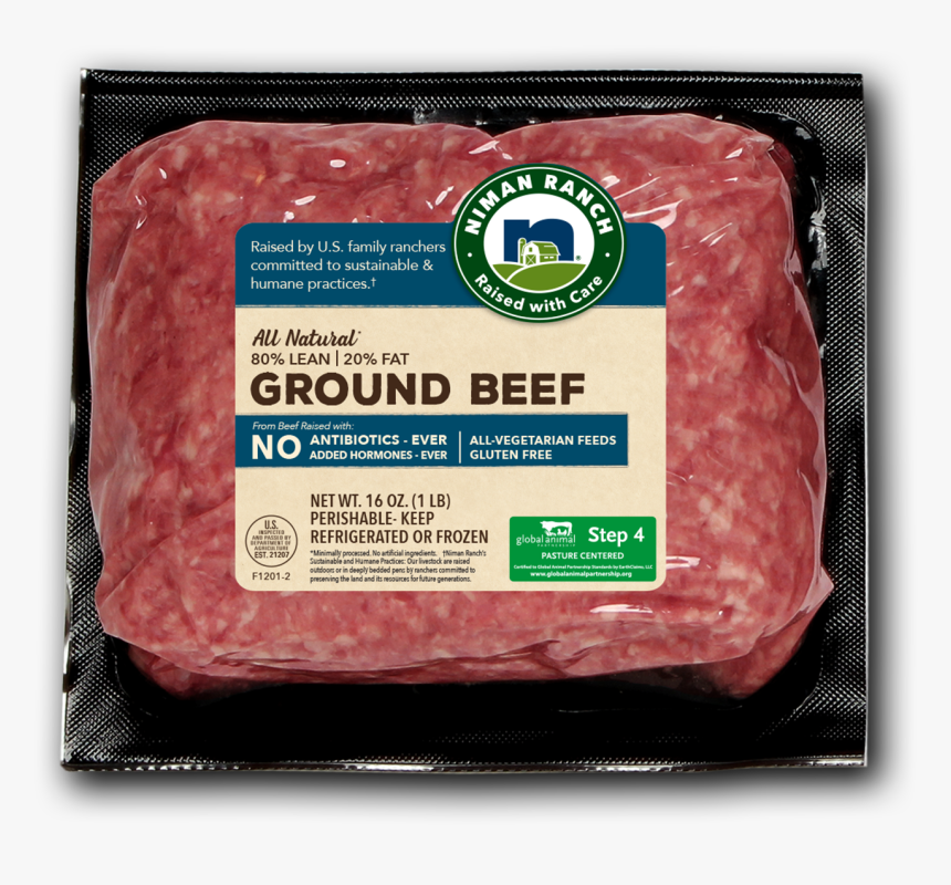 Niman Ranch 80/20 Ground Beef Image Number - Niman Ranch Ground Pork, HD Png Download, Free Download