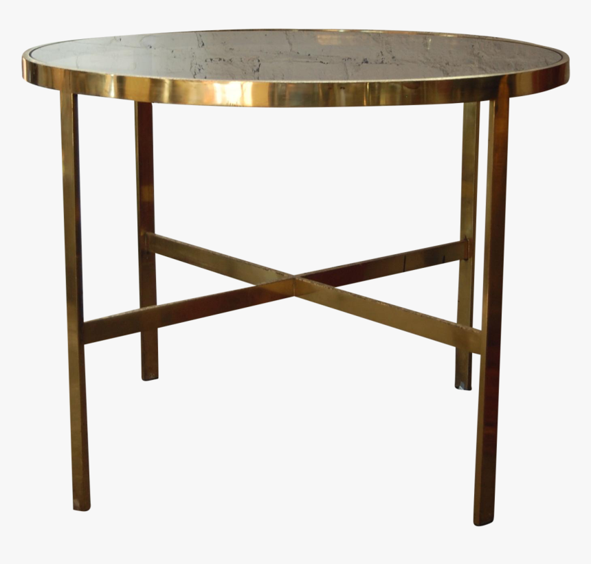 Vintage Aged Brass Dining Cafe Table On Chairish - Table, HD Png Download, Free Download