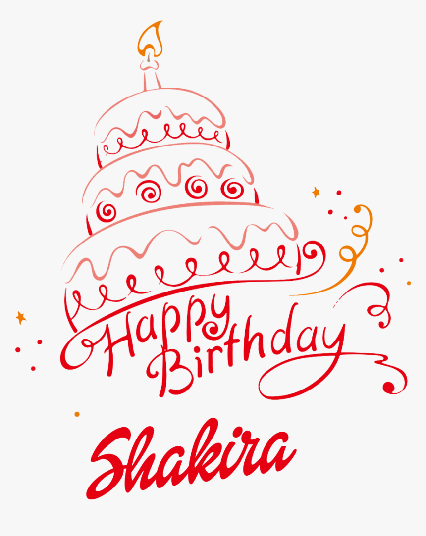 Shakira Happy Birthday Vector Cake Name Png - Happy Birthday Shyam Cake, Transparent Png, Free Download