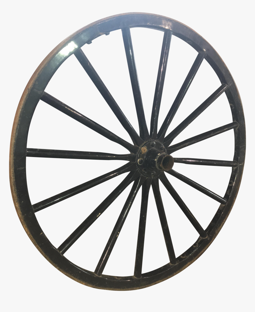 Primitive Black Decorative Wagon Wheel Chairish Clipart - Bicycle Wheel Vintage, HD Png Download, Free Download