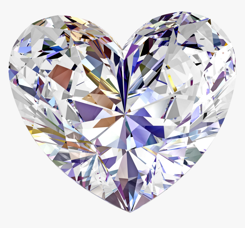 Brilliant Diamond Love Shaped Png Image - Crystal Diamonds Artificial, Transparent Png, Free Download