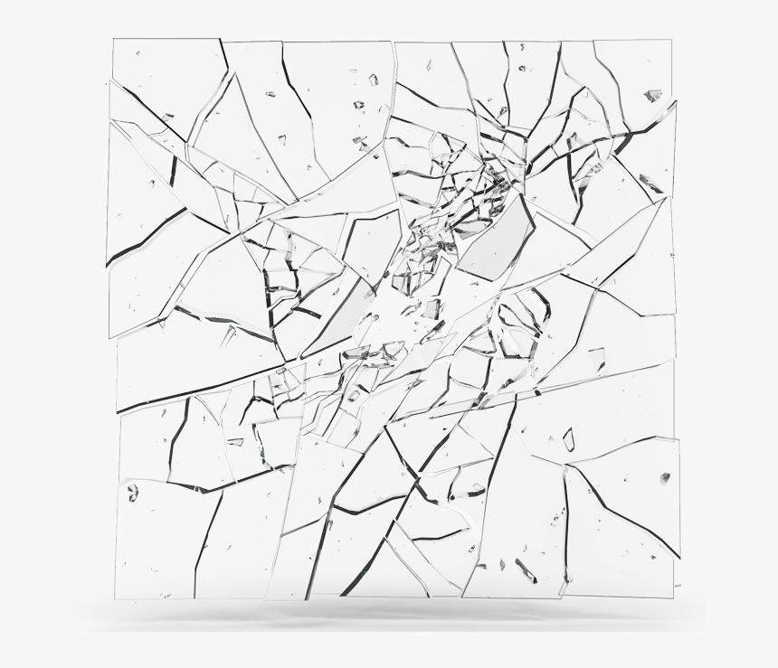 Shattered Plate Glass - Line Art, HD Png Download, Free Download