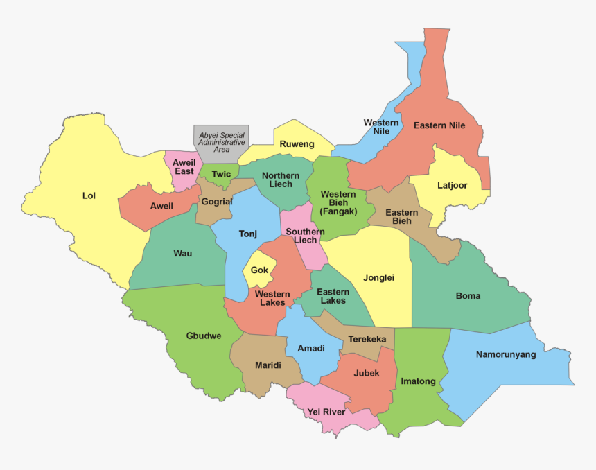 South Sudan States, HD Png Download, Free Download