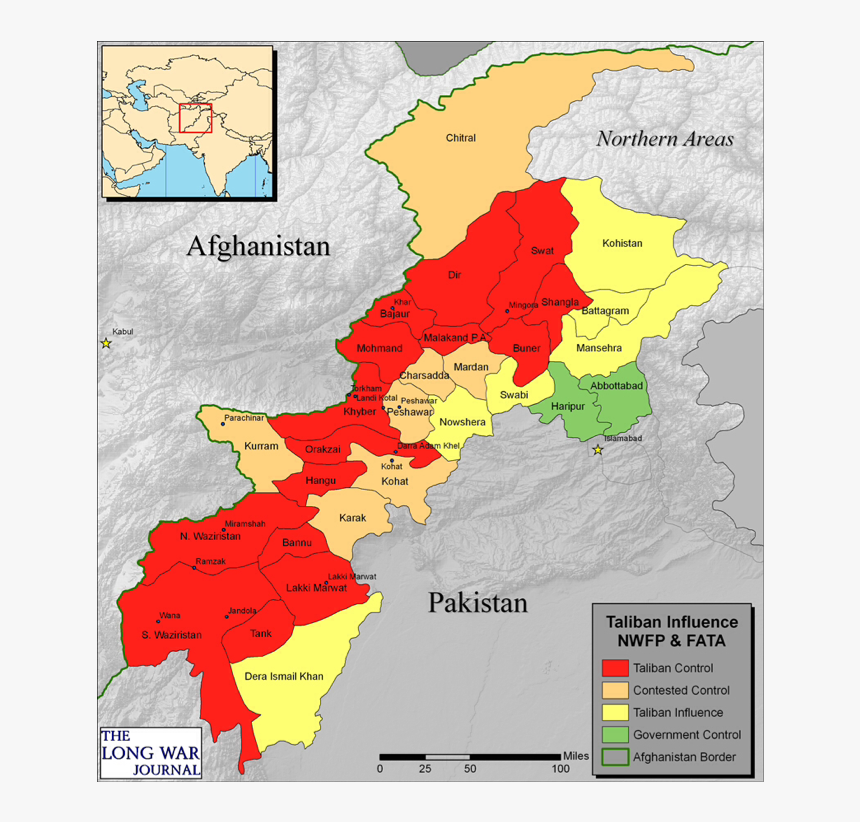 Taliban In Pakistan 2019 Map, HD Png Download, Free Download