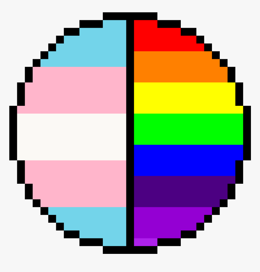 Trans Flag Pixel Art, HD Png Download, Free Download
