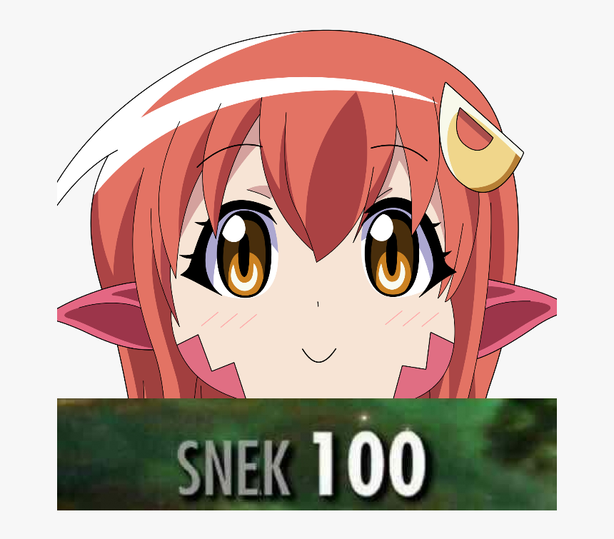 Snek 100 Cartoon Pink Anime Facial Expression Nose - Monster Musume Discord Emotes, HD Png Download, Free Download