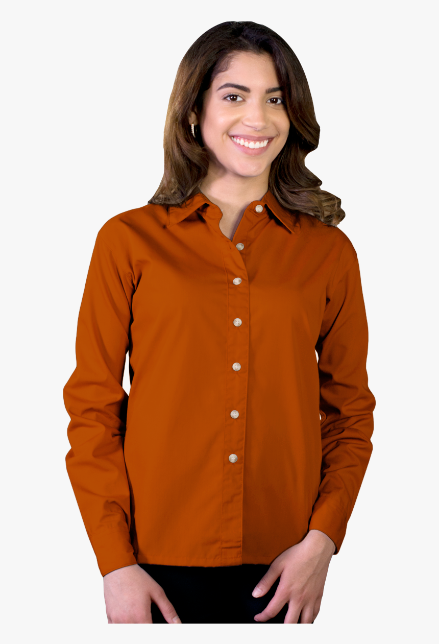 Ladies Long Sleeve Easy Care Poplin - Blouse, HD Png Download, Free Download