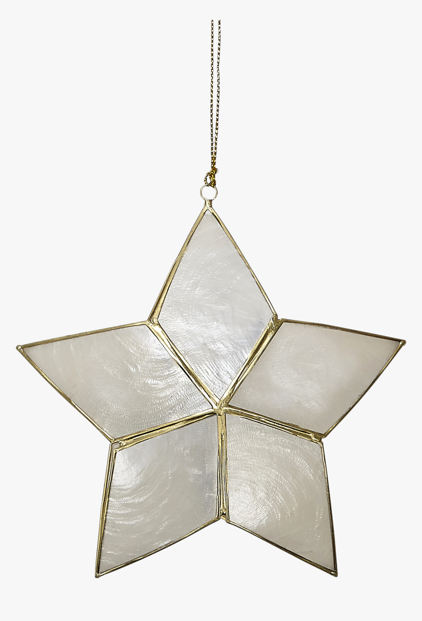 Capiz Star 3d Double Ornament 5x2" - Capiz Ornaments, HD Png Download, Free Download