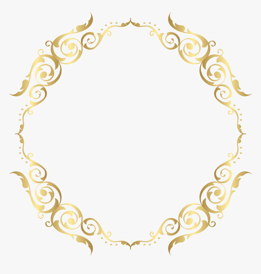 Golden Border, Border Frame Golden Transparent Png, Png Download, Free Download